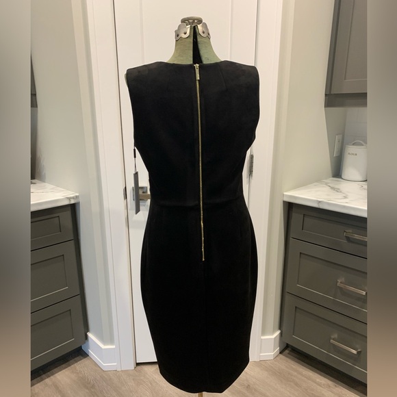 NWT - faux suede midi dress with leg slit - 10 - Picture 4 of 4